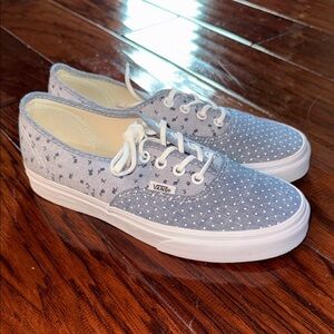 Vans Polka Dot Blue Canvas Sneakers